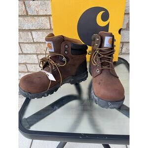 Carhartt Work Boots Womens 8.5M Rugged Flex 6" Composite Toe Brown Leather
